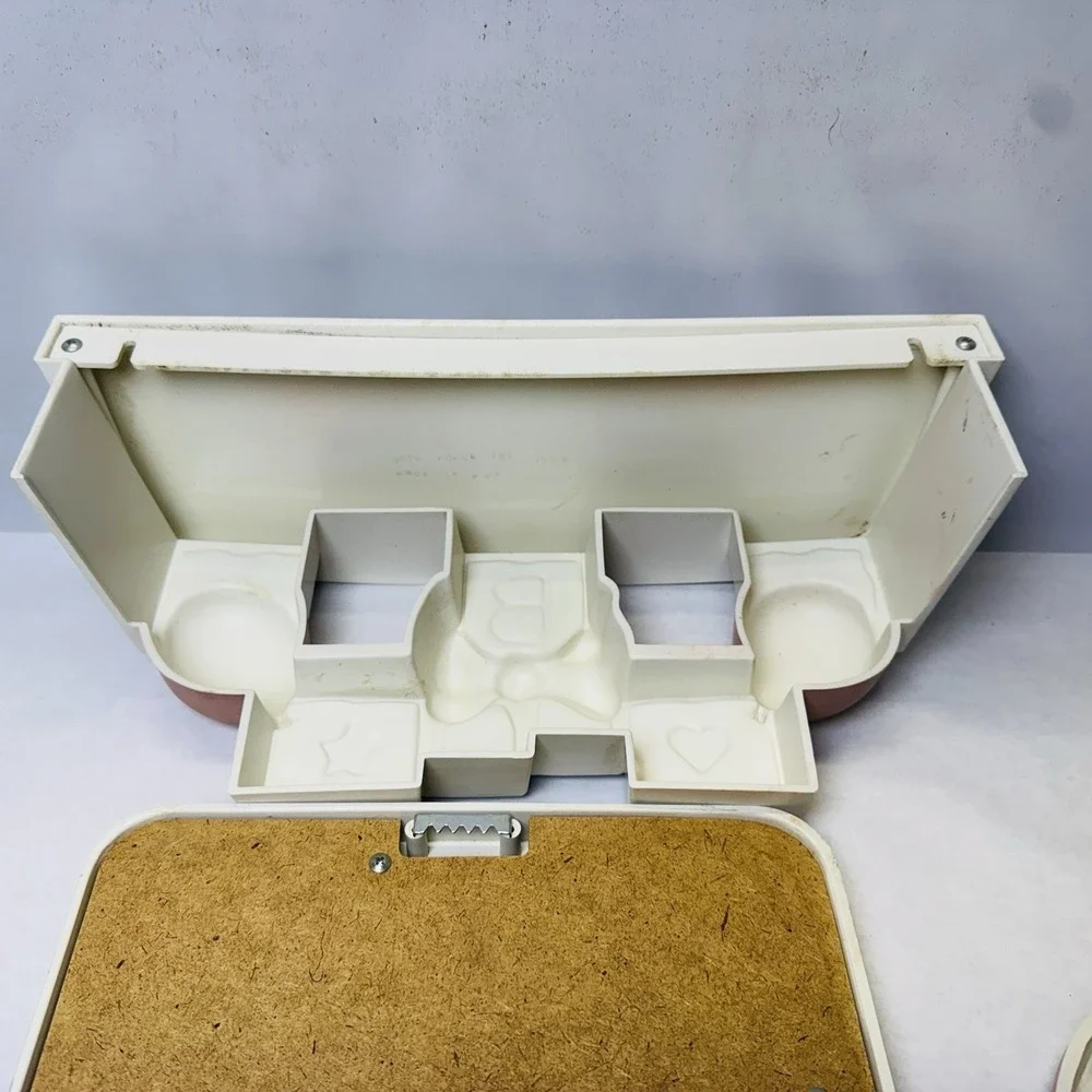 Vintage Homco Wall Hanging Mirror and Shelf Set I Love You Bunnies Balloons 7613